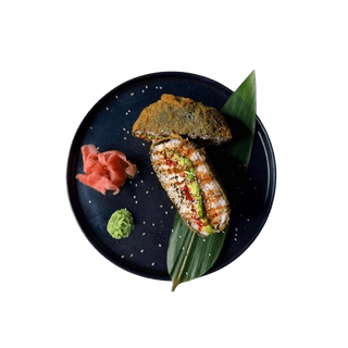 Sushi burger con salmón