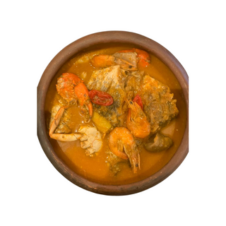 Soupe Du Pêcheur + Attiéké Huile Rouge