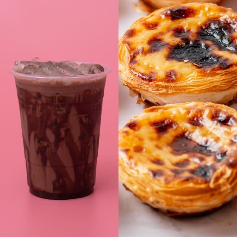 Iced Chocolate + 2 Pasteles de Nata
