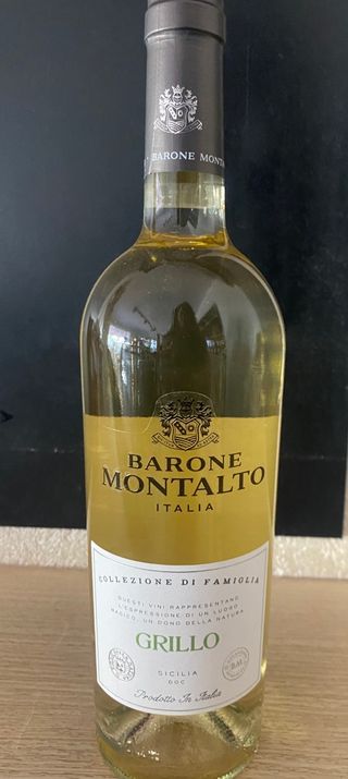 Bottiglia vino bianco Barone Montalto 