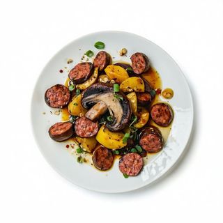 Cortecce con funghi porcini e salsiccia