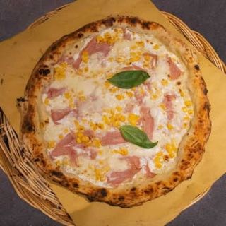 Panna, prosciutto cotto e mais