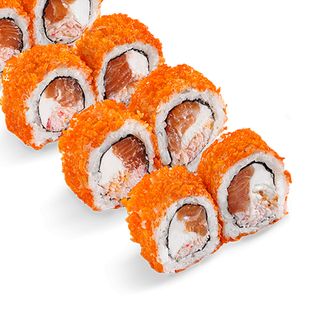 Шалений кранч з лососем і крабміксом (оранж)