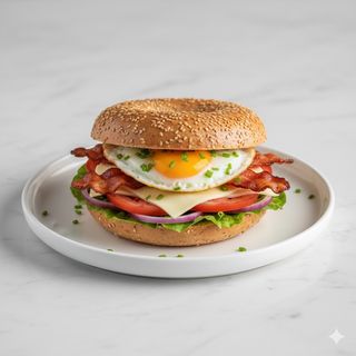 Baguel Vegetal Con QuesoY Huevo