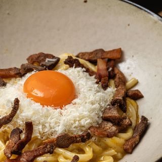 Udon carbonara japan style