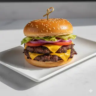 Smash Burger Clásica + patatas fritas