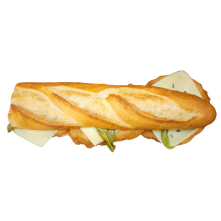 Bocadillo De Lomo Empanado Con Queso Y Pimiento Verde