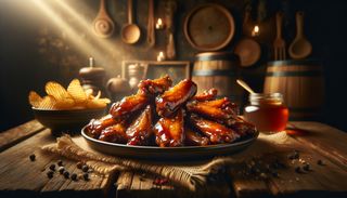 Aripi lipicioase cu cartofi chips