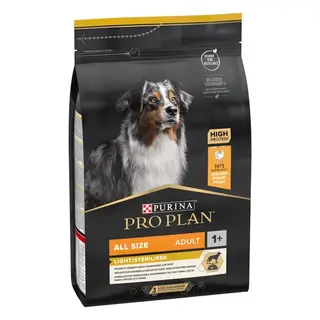 3 KG Pro Plan Adult Light/Sterilised Pollo pienso para perros