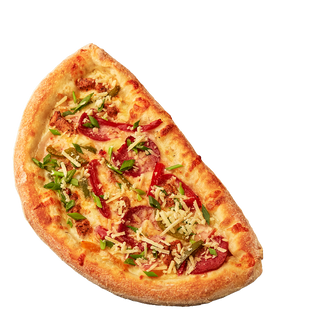 Піца-половинка курка, бекон, ковбаса Салямі (30 см)