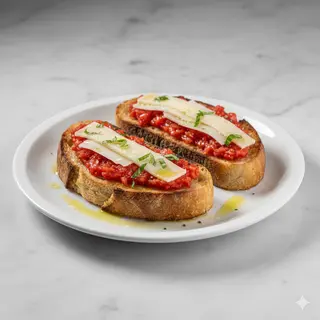 Desayuno De Tostada Con Tomate Y Aceite De Oliva