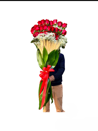 100 ROSE ROSSE GAMBO LUNGO 
