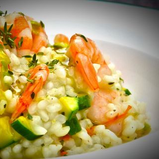 Risotto Gambas Y Calabacín