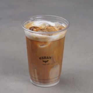 Iced caramel latte