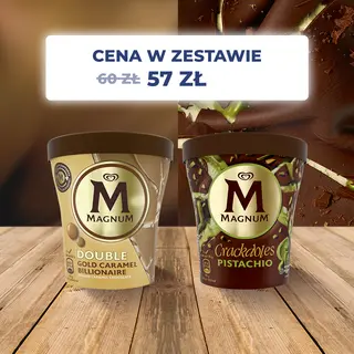 Zestaw 2 kubków Magnum - MAGNUM La Pistache 440ml + MAGNUM DOUBLE Billionaire 440 ml