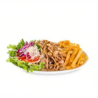 Kebab En Plato Solo Carne Con Salsa