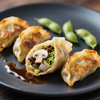 Gyoza del Bosque y Edamame(5 piezas)