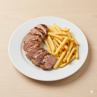 Solomillo de cerdo a la plancha con patata