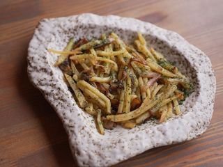 Картопля смажена з гливою,  печерицею та цибулею (200g)