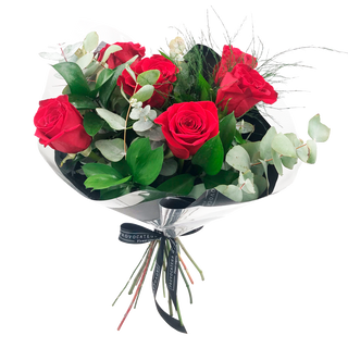 Ramo de 6 rosas rojas variado