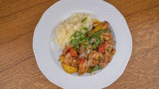 Куриный стейк с рисом басмати