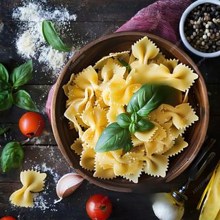 Pasta Farfalle with cheese