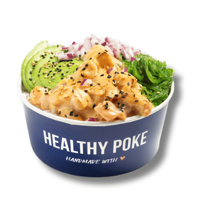 Healthy Flamed Salmon Bowl