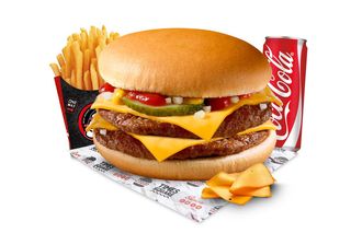 Menù cheese burger triplo