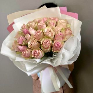 Букет з 25 троянд Пінк Атена