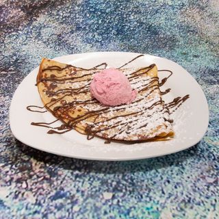 2 Crepes con 1 bola helado