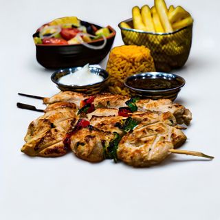 Brochettes De Poulet + Coca Cola