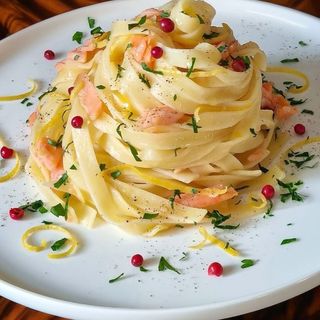 Tagliatelles au saumon et citron 