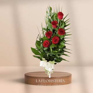 Ramo De Cara 6 Rosas Rojas