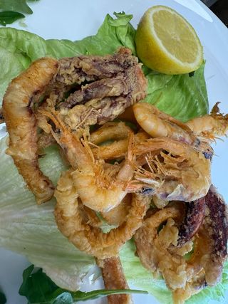 Frittura gamberi e calamari