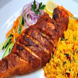 Tandoori Fish with Fried Rice