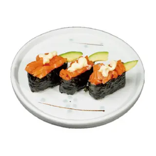 108. Gunkan De Salmón Y Aguacate (3 Uds.)