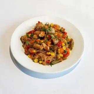 Харусаме  з куркою та овочами (250г)