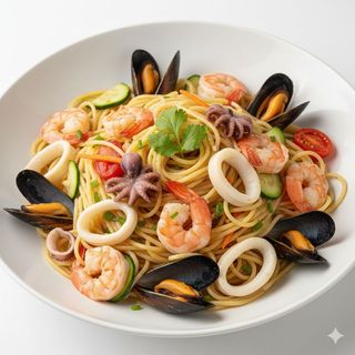Spaghetti Barilla con misto mare