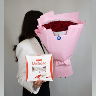 21 Голландская роза  50 см +Raffaello