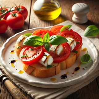 Brusketa pome mozzarela 