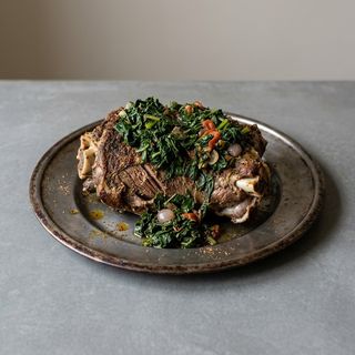 Mbuzi with greens