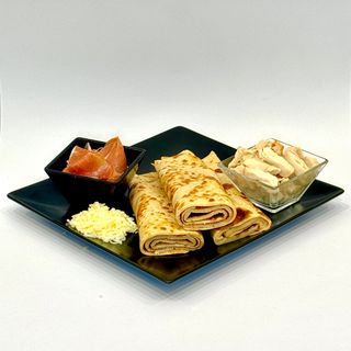 Jamón Serrano, Filete de Pollo Asado y Mozzarella