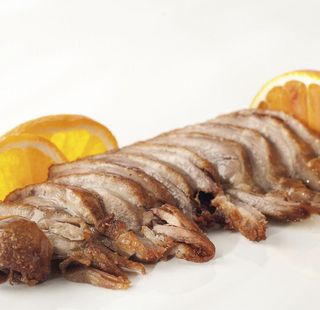 Anatra in salsa arancia