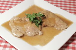 Escalopín de ternera con marsala
