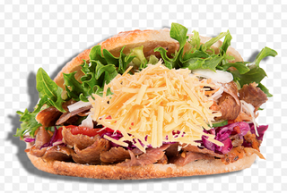 Doner kebab doble con queso