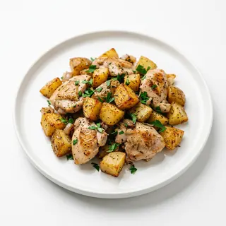 Pollo Salteado Y Patatas