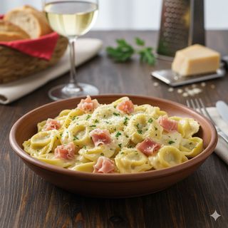 Tortellini panna e prosciutto