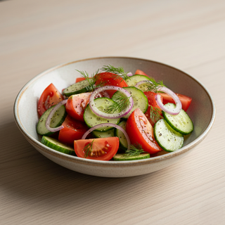 SALATA DE ROSII,CASTRAVETI SI CEAPA