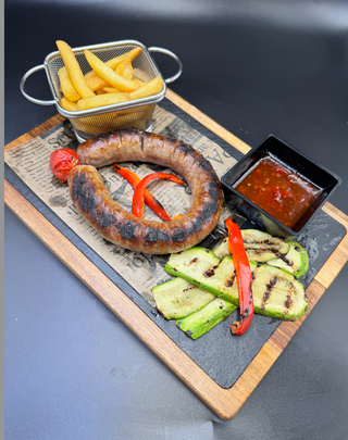 Домашен суджук на гребен с пържени картофи(550г)