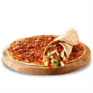 Pizza Lahmacun Enrollada De Carne De Ternera